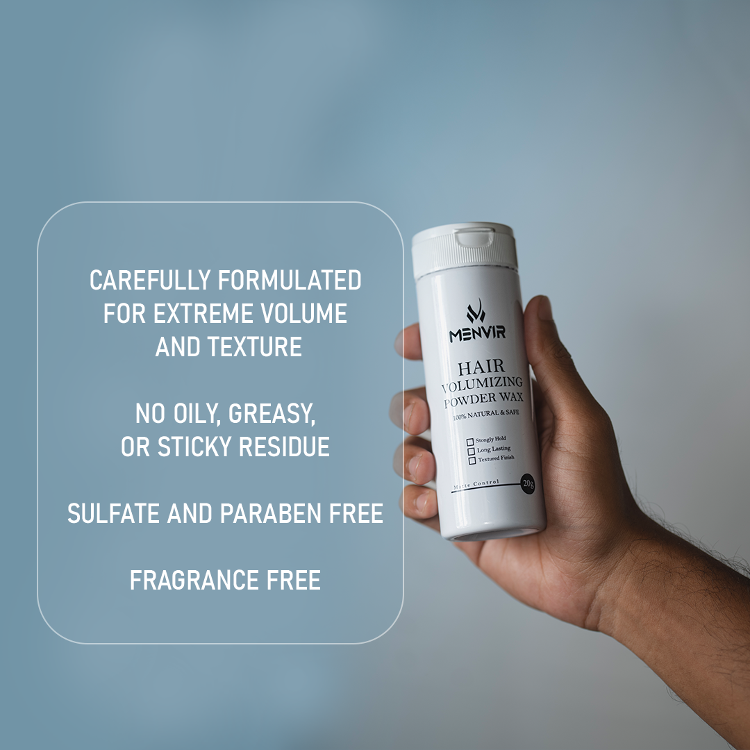 MenVir Hair Volumizing Powder Wax – Matte Finish & Strong Hold