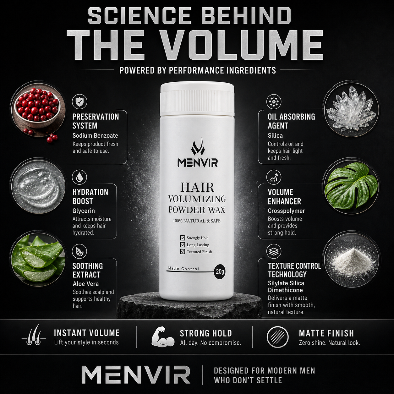 Menvir Hair Volumizing Powder